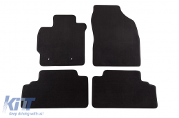 Three-layer textile floor mats suitable for TOYOTA AURIS 2007-2010, set of 4 pieces, black - ABFMT6022304
