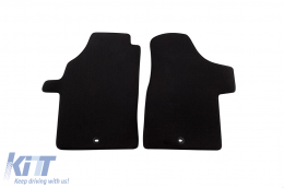 Three-layer textile floor mats suitable for Mercedes Vito, Viano W639 2003-2014, set of 2 pieces, black - ABFMM6022336