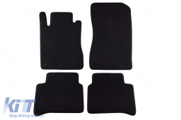 Three-layer textile floor mats suitable for Mercedes CLS C219 2004-2010, set of 4 pieces, black - ABFMM6022337