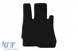 Three-layer textile floor mats suitable for Mercedes S-Class W221 2005-2013 short base, set of 4 pieces, black-image-6242096