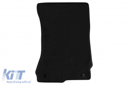Three-layer textile floor mats suitable for Mercedes S-Class W221 2005-2013 short base, set of 4 pieces, black-image-6242097
