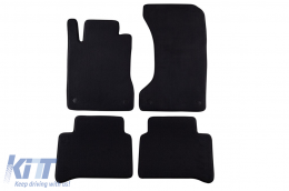 Three-layer textile floor mats suitable for Mercedes E-Class W211 sedan 2005-2009 4-Matic, set of 4 pieces, black - ABFMM6022341