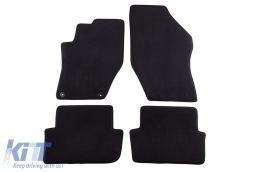 Three-layer textile floor mats suitable for Peugeot 308 CC 2009-2013, set of 4 pieces, black - ABFMP6022348