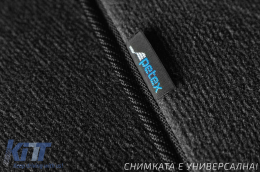 Three-layer textile floor mats suitable for Peugeot 206 Plus 2009-2013, set of 4 pieces, black-image-6242136