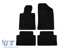 Three-layer textile floor mats suitable for Peugeot 508, 508 SW 2011-2018, set of 4 pieces, black - ABFMP6022350