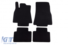 Three-layer textile floor mats suitable for Mercedes A-Class W169 2007-2012, set of 4 pieces, black - ABFMM6022396