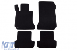 Three-layer textile floor mats suitable for Mercedes C-Class W204 sedan, estate 2007-2014, set of 4 pieces, black - ABFMM6022397