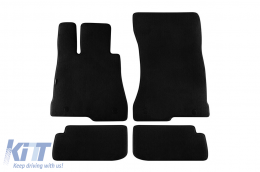 Three-layer textile floor mats suitable for Mercedes CL C216 2006-2014, set of 4 pieces, black - ABFMM6022398