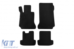 Three-layer textile floor mats suitable for Mercedes E-Class C207 Coupe, A207 Cabriolet 2009-2017, set of 4 pieces, black - ABFMM6022401