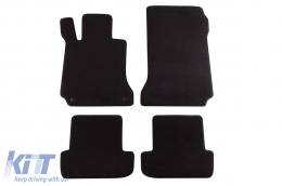 Three-layer textile floor mats suitable for Mercedes C-Class W204 Coupe 2011-2015, set of 4 pieces, black - ABFMM6022403