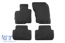 Three-layer textile floor mats suitable for Mitsubishi Eclipse Cross after 2018, set of 4 pieces, black - ABFMM6022407