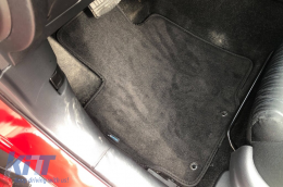 Three-layer textile floor mats suitable for Mitsubishi Eclipse Cross after 2018, set of 4 pieces, black-image-6242382