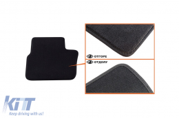 Three-layer textile floor mats suitable for Peugeot 208 2012-2019, 2008 2013-2019, set of 4 pieces, black-image-6242418