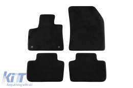Three-layer textile floor mats suitable for Peugeot 3008 after 2016, set of 4 pieces, black - ABFMP6022417