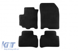 Three-layer textile floor mats suitable for Suzuki Vitara after 2015, set of 4 pieces, black - ABFMS6022423