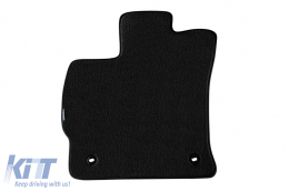 Three-layer textile floor mats suitable for Toyota Prius Plus after 2012, 7 seats, from 3 parts, black-image-6242469