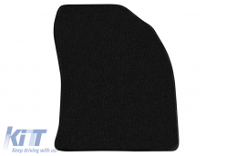 Three-layer textile floor mats suitable for Toyota Prius Plus after 2012, 7 seats, from 3 parts, black-image-6242470