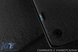 Three-layer textile floor mats suitable for Toyota Prius Plus after 2012, 7 seats, from 3 parts, black-image-6242472