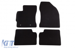Three-layer textile floor mats suitable for Toyota Auris hatchback, combi hybrid 2013-2018, set of 4 pieces, black - ABFMT6022426