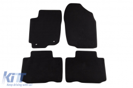 Three-layer textile floor mats suitable for Toyota Rav4 2013-2018, set of 4 pieces, black - ABFMT6022428