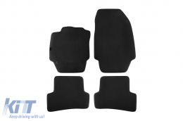 Three-layer textile floor mats suitable for Renault Captur 2013-2019, set of 4 pieces, black - ABFMR6022458