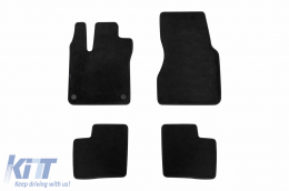 Three-layer textile floor mats suitable for Renault Twingo after 2014, set of 4 pieces, black - ABFMR6022459