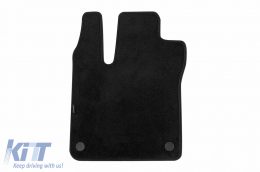 Three-layer textile floor mats suitable for Renault Twingo after 2014, set of 4 pieces, black-image-6242607