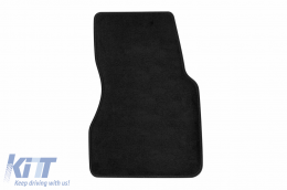 Three-layer textile floor mats suitable for Renault Twingo after 2014, set of 4 pieces, black-image-6242608