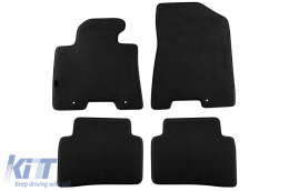 Three-layer textile floor mats suitable for Hyundai Tucson 2018-2020, set of 4 pieces, black - ABFMH6022461