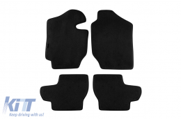 Three-layer textile floor mats suitable for Suzuki Jimny after 2018, set of 4 pieces, black - ABFMS6022462