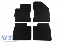 Three-layer textile floor mats suitable for Toyota Corolla 2014-2017, set of 4 pieces, black - ABFMT6022463