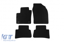 Three-layer textile floor mats suitable for Toyota C-HR after 2016, with front-wheel drive, set of 4 pieces, black - ABFMT6022464