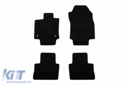 Three-layer textile floor mats suitable for Toyota RAV4 Hybrid after 2019, set of 4 pieces, black - ABFMT6022465