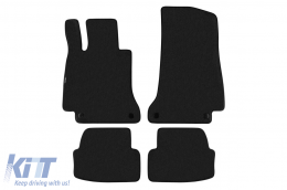 Three-layer textile floor mats suitable for Mercedes C-Class C205 Coupe after 2015, set of 4 pieces, black - ABFMM6022478