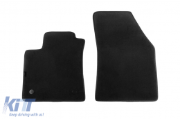 Three-layer textile floor mats suitable for Renault Megane 2015-2022, set of 4 pieces, black-image-6242712