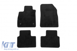 Three-layer textile floor mats suitable for Renault Talisman after 2016, set of 4 pieces, black - ABFMR6022485