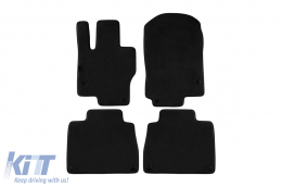 Three-layer textile floor mats suitable for Mercedes GLE W167 after 2019, GLE W167 hybrid after 2020, with 5 or 7 seats, set of 4 pieces, black - ABFMM6022503
