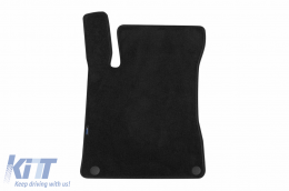 Three-layer textile floor mats suitable for Mercedes GLB X247 after 2020, set of 4 pieces, black-image-6242821