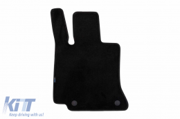 Three-layer textile floor mats suitable for Mercedes C-Class W206 sedan, S206 estate after 2021, set of 4 pieces, black-image-6242828