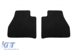 Three-layer textile floor mats suitable for Renault Alaskan after 2017, set of 4 pieces, black-image-6242836