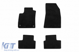 Three-layer textile floor mats suitable for Renault Clio after 2019, set of 4 pieces, black - ABFMR6022507