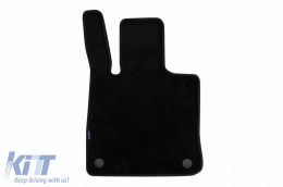 Three-layer textile floor mats suitable for Mercedes GLC X254 after 2022, set of 4 pieces, black-image-6242894