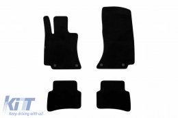 Three-layer textile floor mats suitable for Mercedes E-Class W214 sedan, S214 estate after 2023, set of 4 pieces, black - ABFMM6022517