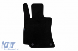 Three-layer textile floor mats suitable for Mercedes E-Class W214 sedan, S214 estate after 2023, set of 4 pieces, black-image-6242901