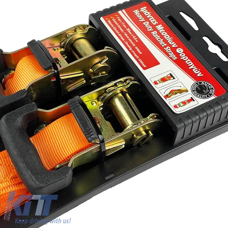 Tie Down With Grip Suitable for Max 1 Ton 3cm x 4.6 Meters 2 Pcs