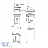 Timolino Omni Tritan hőszigetelt palack, magas, 400ml, piros-image-6290126