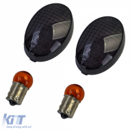 Tinted indicator lenses including bulbs for Yamaha MT03 with E-mark