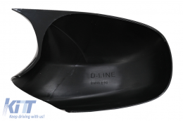 Tükörburkolat BMW 3 E90 E91 LCI (2008-2011), M Sport dizájn, fényes fekete-image-6096036