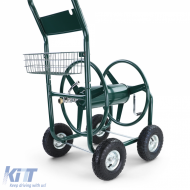 Tömlőkocsi kézi hajtókarral, zöld, 106m kerti tömlőhöz-image-6199452