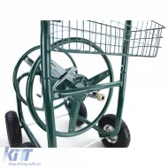 Tömlőkocsi kézi hajtókarral, zöld, 106m kerti tömlőhöz-image-6199453